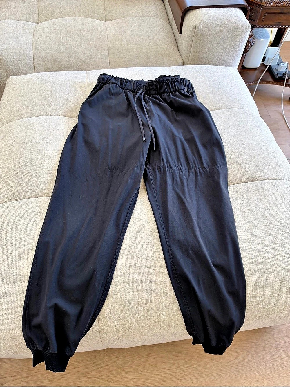 lululemon Stretch Woven Ruffle-Waist Wide-Leg Pant Black Size 12